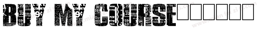 BUY MY COURSE字体转换